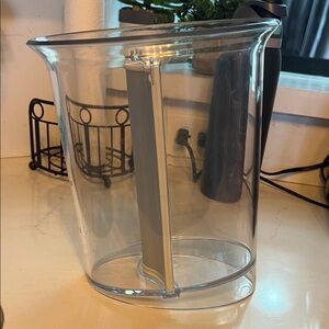 Clear plastic Wine cooler with ice compartment